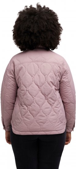 Ulla Popken Wavy Quilted Fully Lined Lightweight Jacket Old Pink - Bundy - 