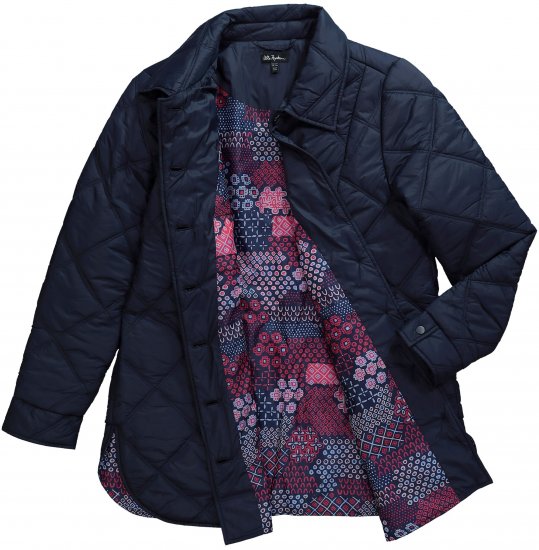 Ulla Popken Quilted Jacket Navy - Bundy - 