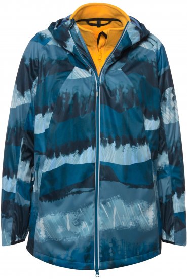 Ulla Popken HYPRAR 2-in-1 Waterproof Fitness Jacket Ink Blue - Bundy - 
