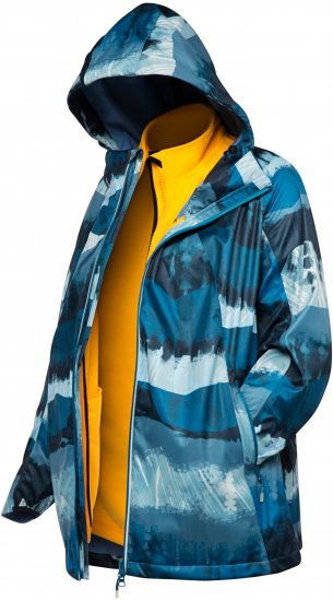 Ulla Popken HYPRAR 2-in-1 Waterproof Fitness Jacket Ink Blue - Bundy - 