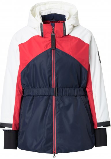 Ulla Popken Performance Peplum Ski Jacket Navy - Bundy - 