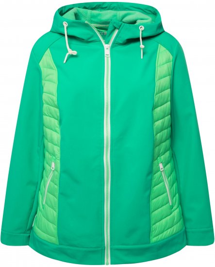 Ulla Popken Hyprar Quilt Mix Jacket Green Spring - Bundy - 