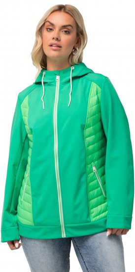 Ulla Popken Hyprar Quilt Mix Jacket Green Spring - Bundy - 