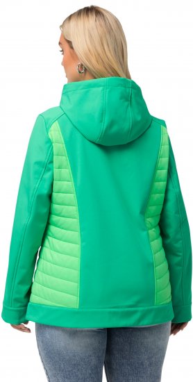 Ulla Popken Hyprar Quilt Mix Jacket Green Spring - Bundy - 