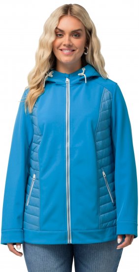 Ulla Popken Hyprar Quilt Mix Jacket Aqua - Bundy - 