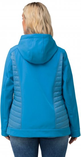 Ulla Popken Hyprar Quilt Mix Jacket Aqua - Bundy - 