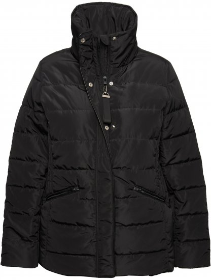 Ulla Popken Quilted Puffer Coat Black - Bundy - 