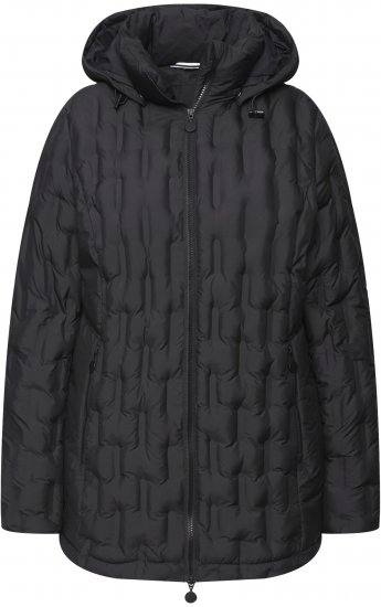 Ulla Popken HYPRAR Channel Quilted Jacket Black - Bundy - 