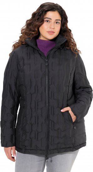 Ulla Popken HYPRAR Channel Quilted Jacket Black - Bundy - 
