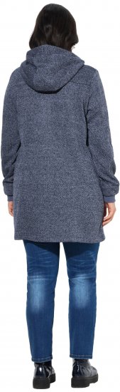 Ulla Popken Knit Fleece-Lined Jacket Navy - Bundy - 