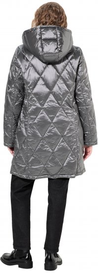 Ulla Popken HYPRAR Diamond Quilted Jacket Silver - Bundy - 