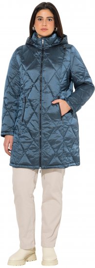 Ulla Popken HYPRAR Diamond Quilted Jacket Teal - Bundy - 