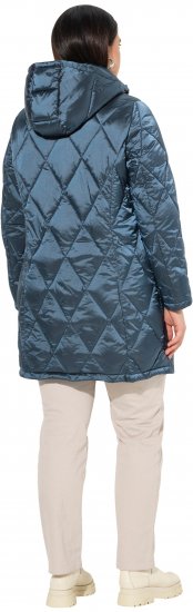 Ulla Popken HYPRAR Diamond Quilted Jacket Teal - Bundy - 