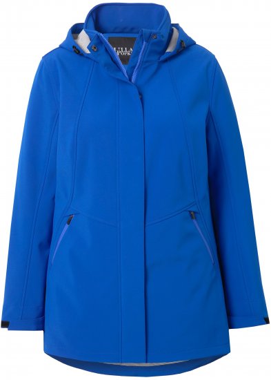 Ulla Popken HYPRAR Triple Function Longline Softshell Jacket Peacock Blue - Bundy - 