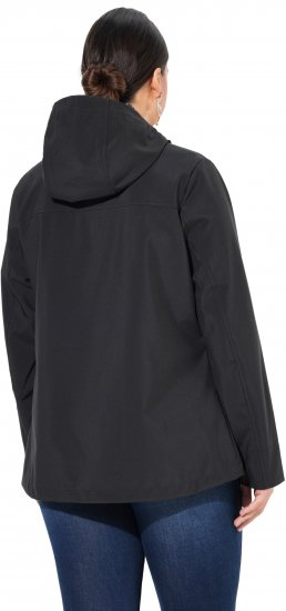 Ulla Popken HYPRAR Toggle Button Microfleece Lined Jacket Black - Bundy - 