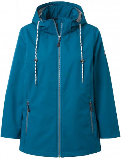 Ulla Popken HYPRAR Triple Function Softshell Jacket Teal - Bundy - 