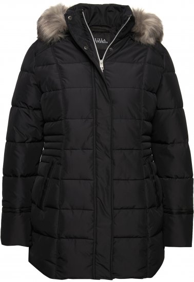 Ulla Popken HYPRAR Quilted Jacket Black - Bundy - 