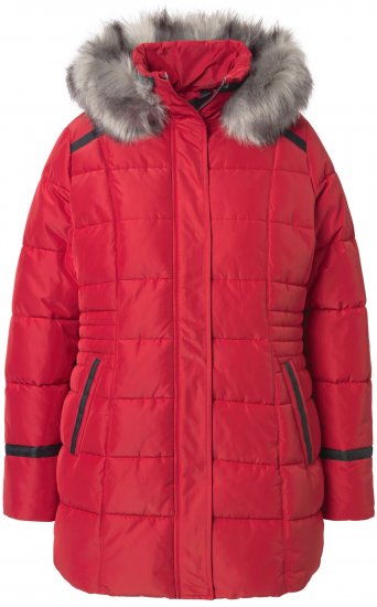Ulla Popken HYPRAR Quilted Jacket Ruby Red - Bundy - 
