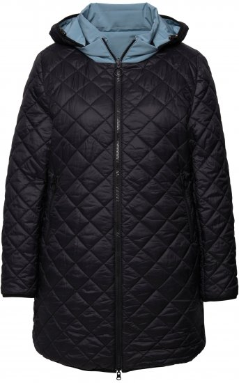 Ulla Popken HYPRAR Reversible Quilted Jacket Grey Blue - Bundy - 