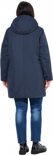 Ulla Popken HYPRAR Drawstring Waist Parka Navy - Bundy - 