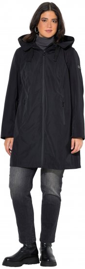 Ulla Popken HYPRAR Waterproof Jacket Black - Bundy - 