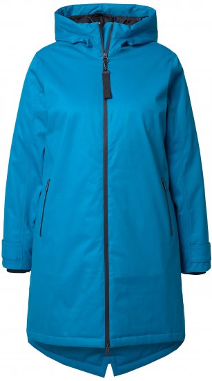 Ulla Popken HYPRAR Triple-Function Longline Jacket Turquoise - Bundy - 