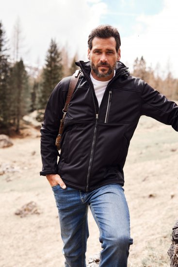 JP1880 Jacket Fleece Lined Softshell Black - Bundy - Bundy Nadmerné Veľkosti 2XL-8XL