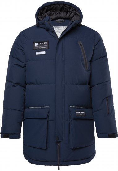 JAY-PI Warm Quilted Parka Dual Function, Wind and Water Repellant Navy - Bundy - Bundy Nadmerné Veľkosti 2XL-8XL