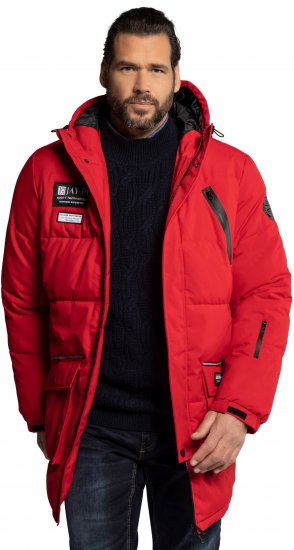 JAY-PI Warm Quilted Parka Dual Function Windproof and Water Repellent Red - Bundy - Bundy Nadmerné Veľkosti 2XL-8XL