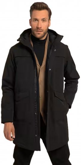 JP1880 Parka Warm Sleeves with Windcuffs Black - Bundy - Bundy Nadmerné Veľkosti 2XL-8XL