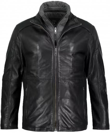 JP1880 Jacket Nappa Lamb Leather Black - Bundy - Bundy Nadmerné Veľkosti 2XL-8XL