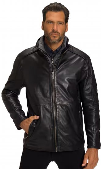 JP1880 Jacket Nappa Lamb Leather Black - Bundy - Bundy Nadmerné Veľkosti 2XL-8XL