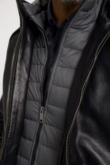 JP1880 Jacket Nappa Lamb Leather Black - Bundy - Bundy Nadmerné Veľkosti 2XL-8XL