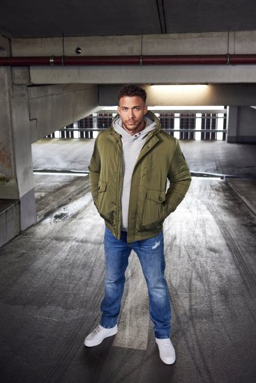 STHUGE Bomber Jacket With Hood Green - Bundy - Bundy Nadmerné Veľkosti 2XL-8XL