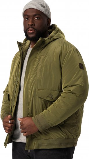 STHUGE Bomber Jacket With Hood Green - Bundy - Bundy Nadmerné Veľkosti 2XL-8XL