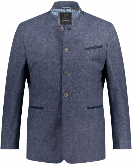 JP1880 Traditional Jacket Linen Blend Navy - Bundy - Bundy Nadmerné Veľkosti 2XL-8XL