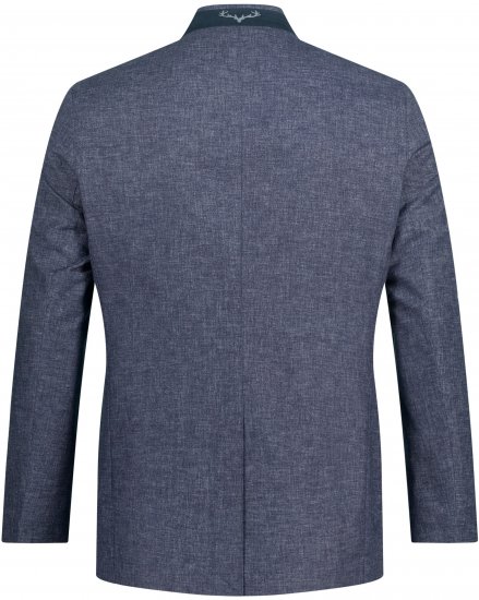 JP1880 Traditional Jacket Linen Blend Navy - Bundy - Bundy Nadmerné Veľkosti 2XL-8XL