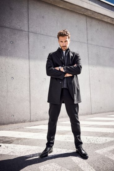 JP1880 Coat Wool Blend Quilted Black - Bundy - Bundy Nadmerné Veľkosti 2XL-8XL