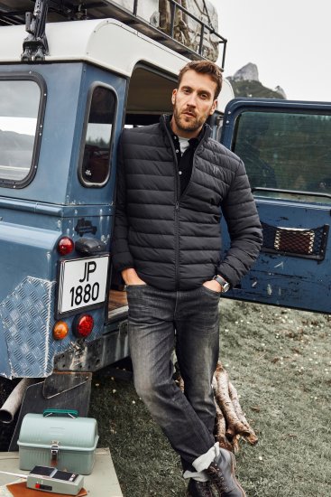 JP1880 Jacket Quilted Stand-up Collar Black - Bundy - Bundy Nadmerné Veľkosti 2XL-8XL