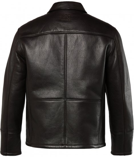 JP1880 Leather Jacket Soft Lamb Nappa Dark Brown - Bundy - Bundy Nadmerné Veľkosti 2XL-8XL