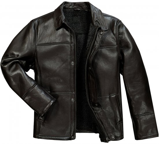 JP1880 Leather Jacket Soft Lamb Nappa Dark Brown - Bundy - Bundy Nadmerné Veľkosti 2XL-8XL