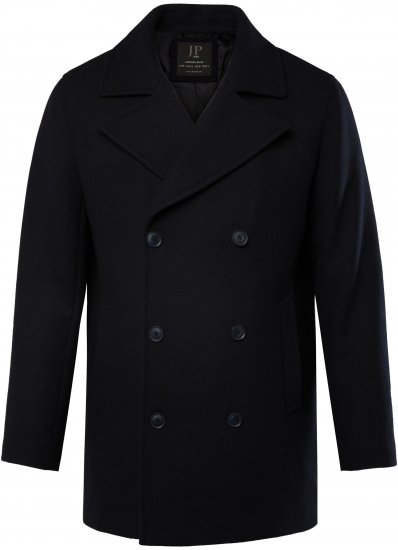 JP1880 Caban Short Double-breasted Overcoat Navy - Bundy - Bundy Nadmerné Veľkosti 2XL-8XL