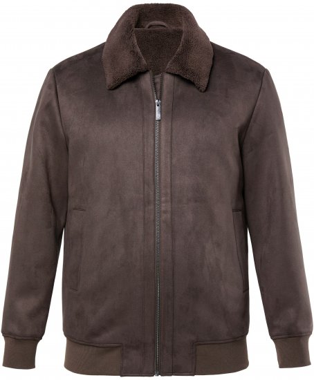 JP1880 Bomber Jacket Faux Leather Dark Brown - Bundy - Bundy Nadmerné Veľkosti 2XL-8XL
