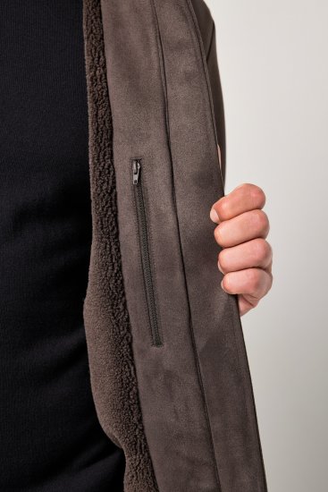 JP1880 Bomber Jacket Faux Leather Dark Brown - Bundy - Bundy Nadmerné Veľkosti 2XL-8XL