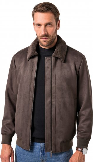 JP1880 Bomber Jacket Faux Leather Dark Brown - Bundy - Bundy Nadmerné Veľkosti 2XL-8XL