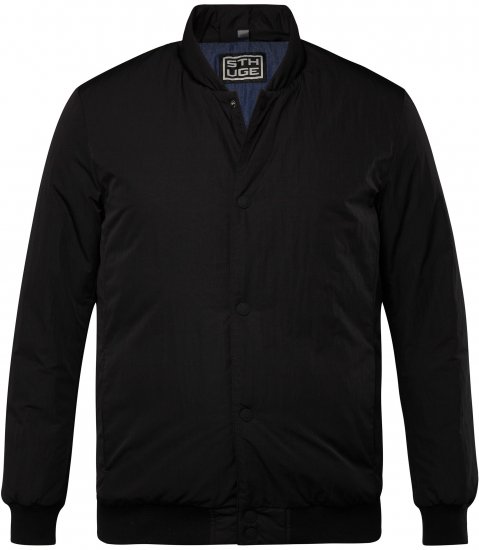 STHUGE Bomber Jacket Quilted Black - Bundy - Bundy Nadmerné Veľkosti 2XL-8XL