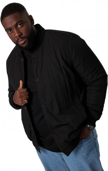STHUGE Bomber Jacket Quilted Black - Bundy - Bundy Nadmerné Veľkosti 2XL-8XL