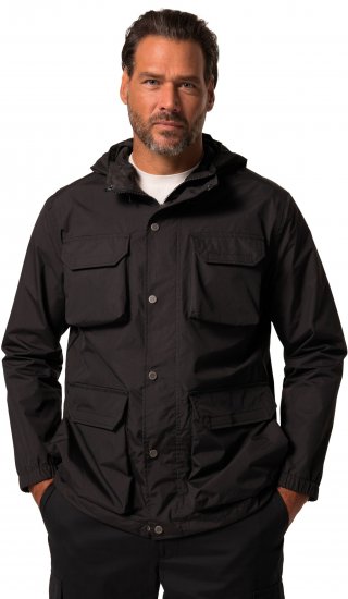 Jay-Pi Jacket Technical Weatherproof Stomach Fit Black - Bundy - Bundy Nadmerné Veľkosti 2XL-8XL