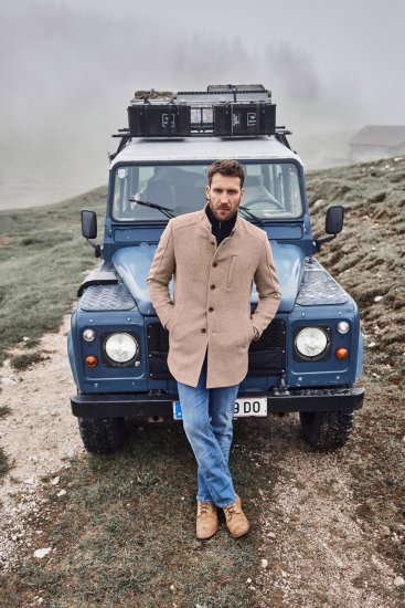 JP1880 Coat Wool Blend Beige Melange - Bundy - Bundy Nadmerné Veľkosti 2XL-8XL