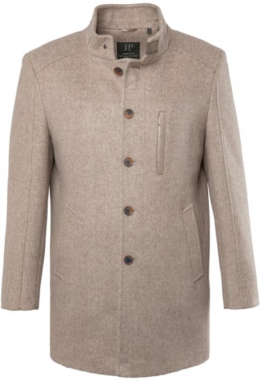 JP1880 Coat Wool Blend Beige Melange - Bundy - Bundy Nadmerné Veľkosti 2XL-8XL